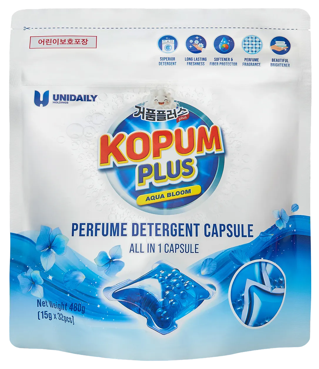 Kopumplus Perfume Detergent Capsule Aqua bloom